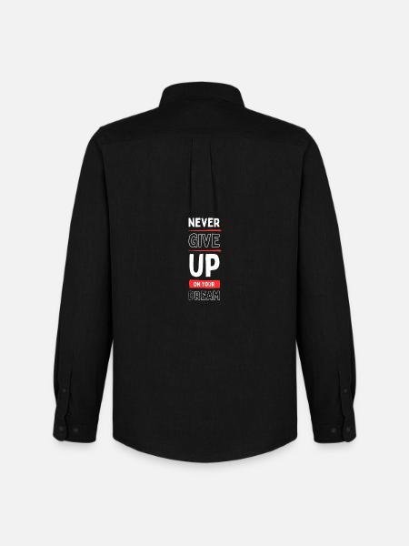 Never Give Up Your Dream - Men's Oxford Shirt by Stanley/Stella - black