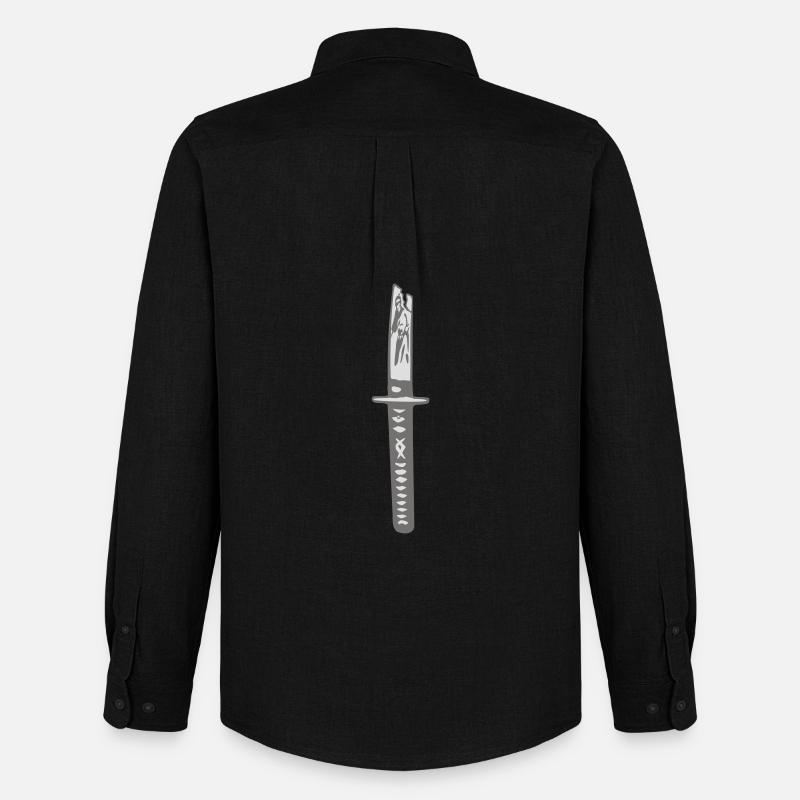 Katana Klinge - Männer Oxford Hemd von Stanley/Stella - Schwarz