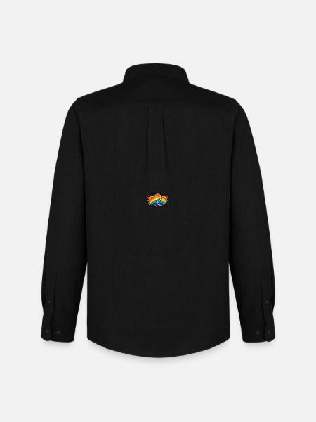 Double Heart Rainbow Splendor - Men's Oxford Shirt by Stanley/Stella - black