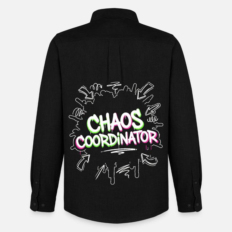 Chaos Coordinator - Männer Oxford Hemd von Stanley/Stella - Schwarz