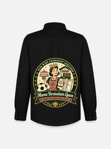 Mama Vereinsheim Queen - Männer Oxford Hemd von Stanley/Stella - Schwarz