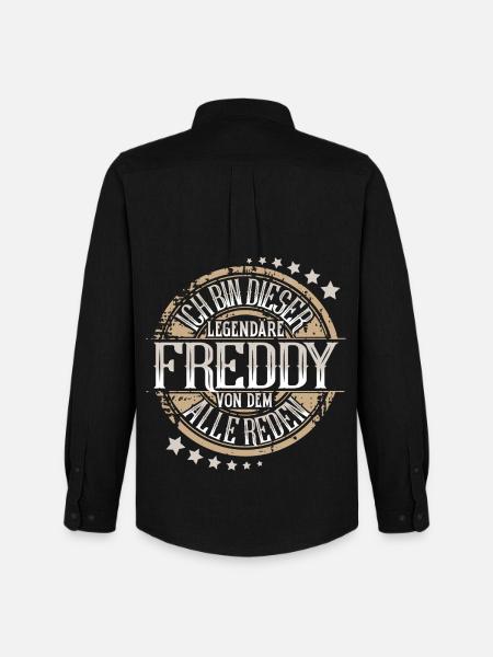 Freddy - Männer Oxford Hemd von Stanley/Stella - Schwarz