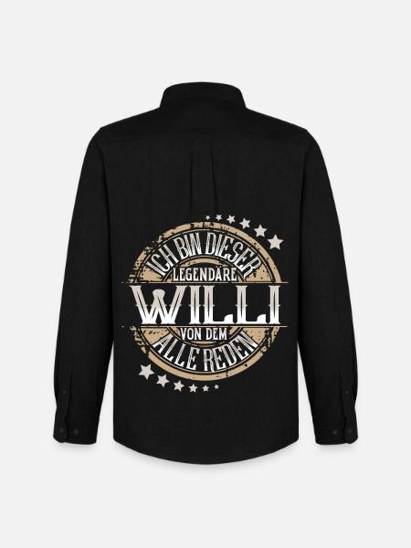 Willi - Männer Oxford Hemd von Stanley/Stella - Schwarz