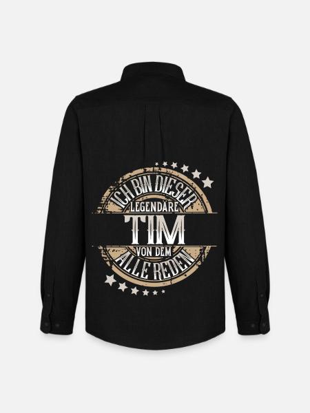 Tim - Männer Oxford Hemd von Stanley/Stella - Schwarz