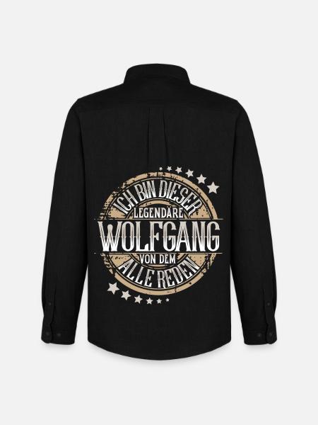 Wolfgang - Männer Oxford Hemd von Stanley/Stella - Schwarz