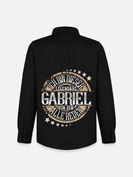 Gabriel - Männer Oxford Hemd von Stanley/Stella - Schwarz