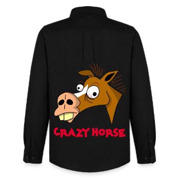 crazy horse - Men's Oxford Shirt by Stanley/Stella - black - Back - AI Model Male 185 dark (185cm)