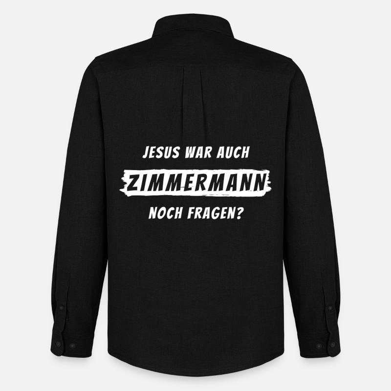 Zimmermann Geschenk Spruch Handwerker - Männer Oxford Hemd von Stanley/Stella - Schwarz