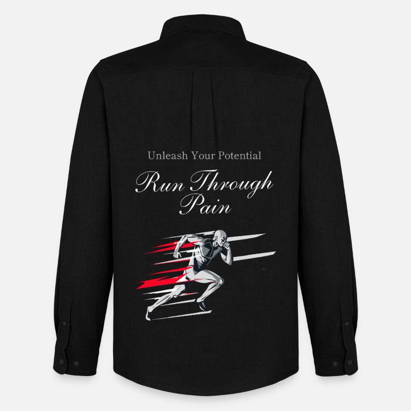 Running Jogging Motivation Sprint Runner Design - Männer Oxford Hemd von Stanley/Stella - Schwarz