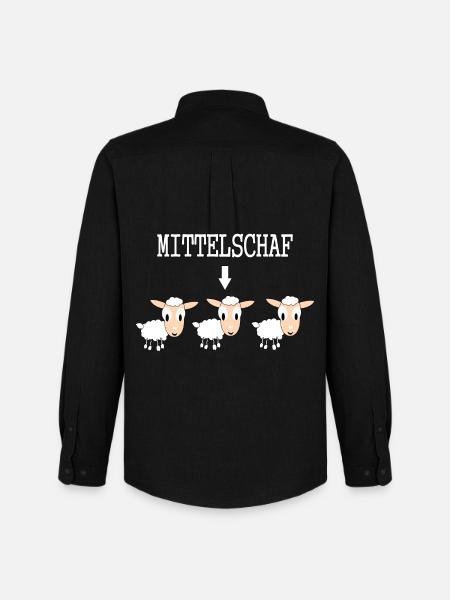 Lustige Schafe - Männer Oxford Hemd von Stanley/Stella - Schwarz