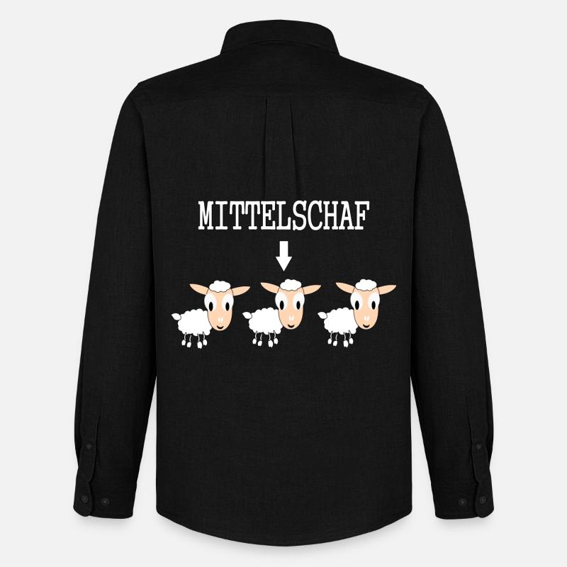 Lustige Schafe - Männer Oxford Hemd von Stanley/Stella - Schwarz