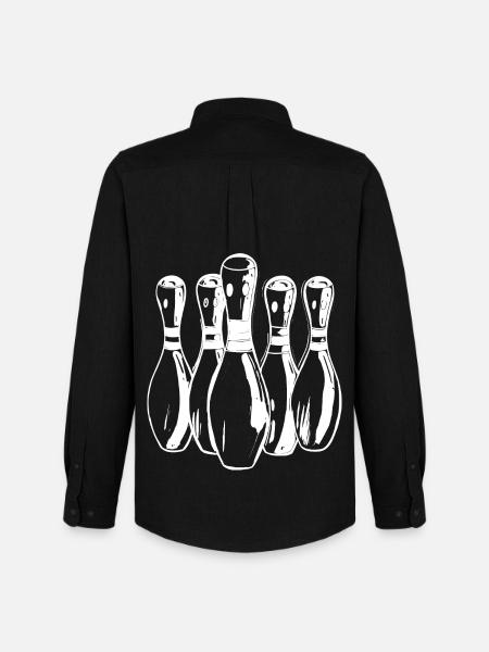 Cartoon Bowling Pins - Men's Oxford Shirt by Stanley/Stella - black
