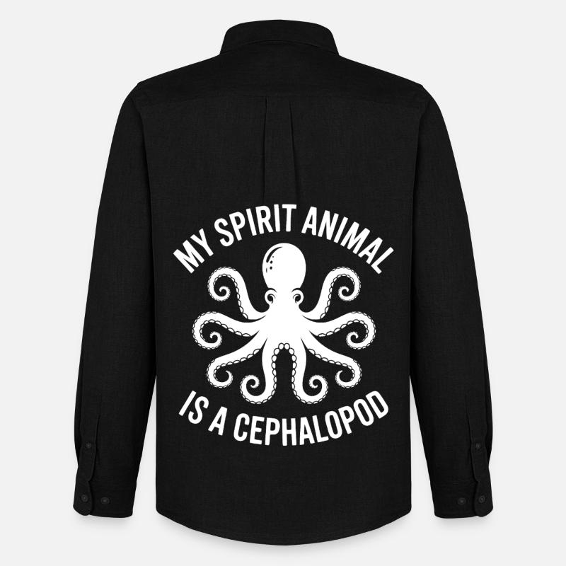 Oktopus Geschenk Idee - Männer Oxford Hemd von Stanley/Stella - Schwarz