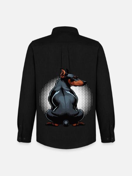 Doberman Doberman Owner Doberman Lovers - Men's Oxford Shirt by Stanley/Stella - black