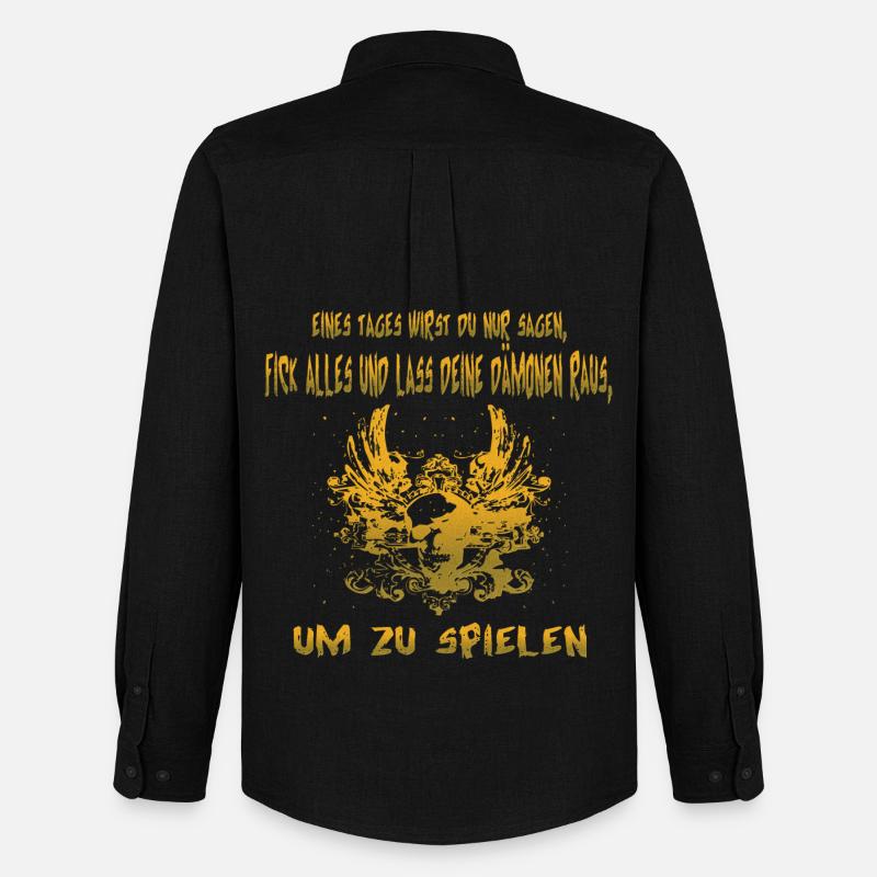 Dämon - Männer Oxford Hemd von Stanley/Stella - Schwarz