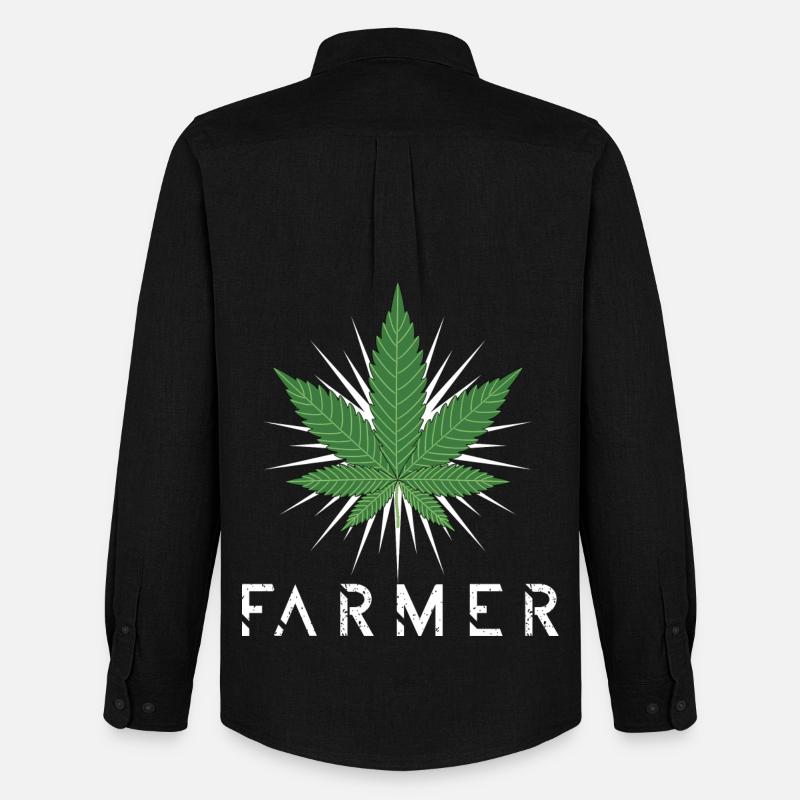 Hanf Farmer - Männer Oxford Hemd von Stanley/Stella - Schwarz