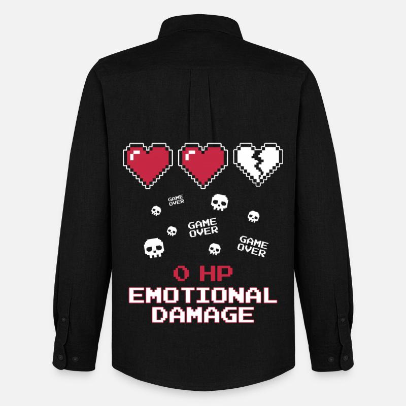 Emotional Damage Pixel - Männer Oxford Hemd von Stanley/Stella - Schwarz