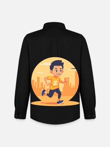 Marathon Boy Graphic - Men's Oxford Shirt by Stanley/Stella - black