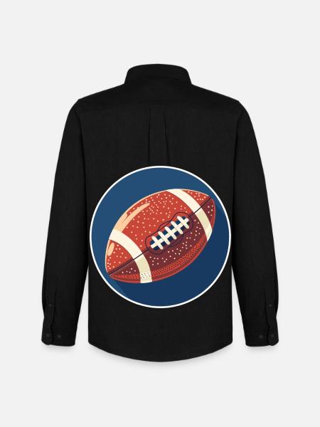 Football Graphics - Men's Oxford Shirt by Stanley/Stella - black