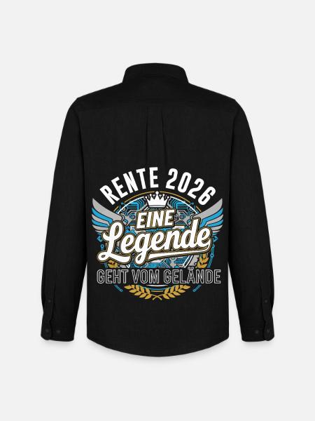 Pension 2026 Pensioner Pensioner Legend Retirement - Men's Oxford Shirt by Stanley/Stella - black
