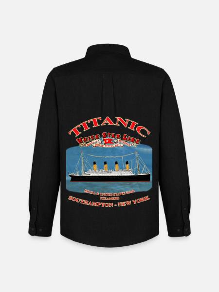 TITANIC CREATION Louis RUNEMBERG © Adagp - Men's Oxford Shirt by Stanley/Stella - black