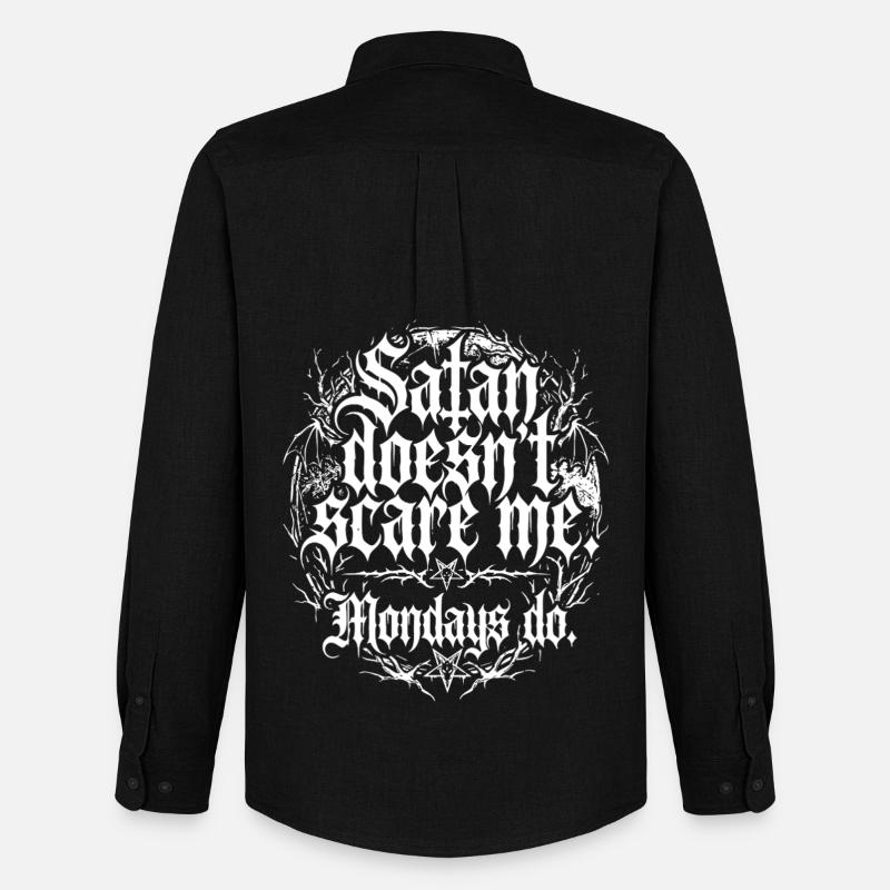 Satana non mi spaventa I lunedì Sì - Stanley/Stella Camicia Oxford uomo - nero