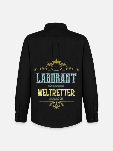 Laborant Weltretter - Männer Oxford Hemd von Stanley/Stella - Schwarz
