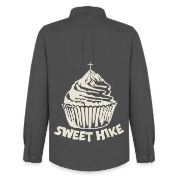 Süße Wanderung - Cupcake Mountain [Weiß] - Männer Oxford Hemd von Stanley/Stella - Anthrazit - Hinten - AI Model Male 185 dark (185cm)