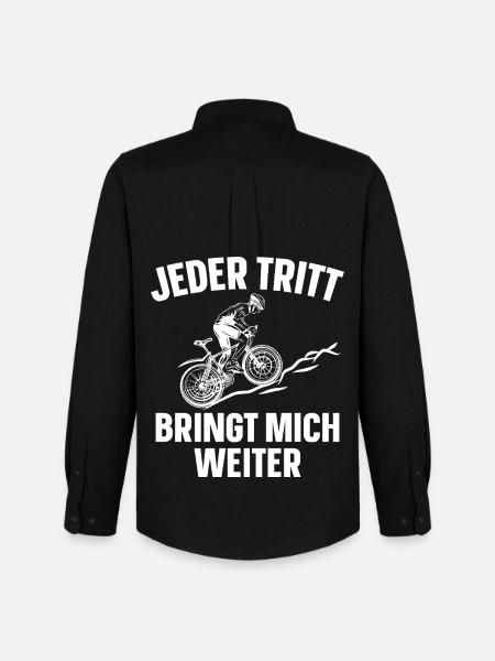Jeder Tritt Bringt Mich Weiter - Männer Oxford Hemd von Stanley/Stella - Schwarz