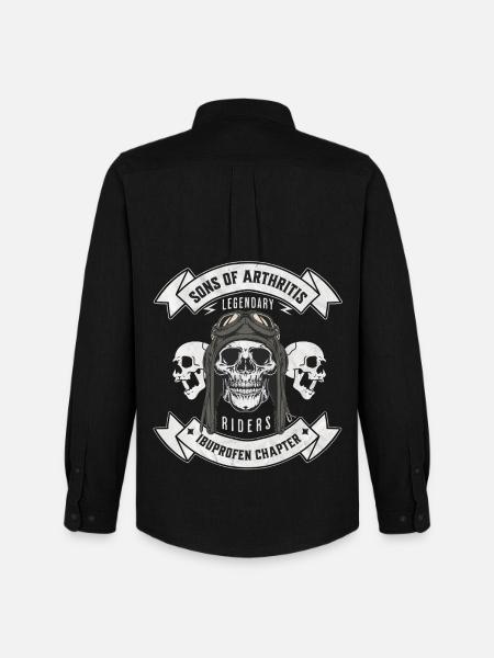 Sons of Arthritis Ibuprofen Chapter Biker - Men's Oxford Shirt by Stanley/Stella - black