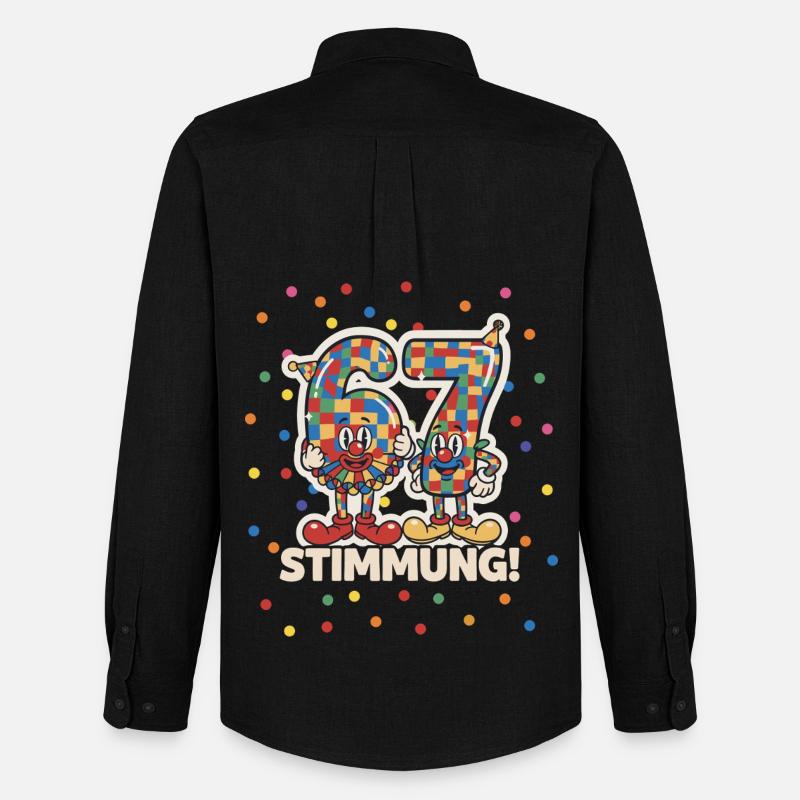 67 Meme Kostüm – Karneval lustig Geschenk - Männer Oxford Hemd von Stanley/Stella - Schwarz