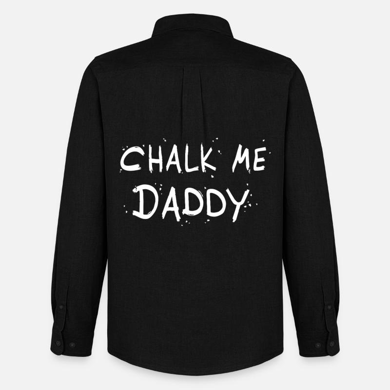 Chalk Me Daddy - Boulder/ Kletter Pun - Männer Oxford Hemd von Stanley/Stella - Schwarz