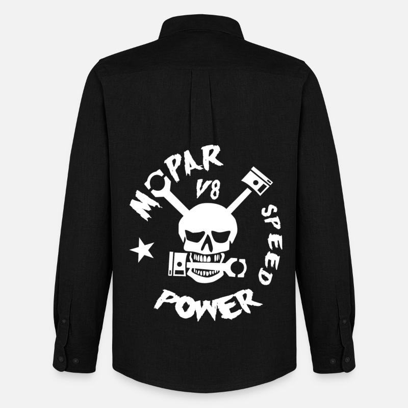 Mopar V8 Power - Männer Oxford Hemd von Stanley/Stella - Schwarz
