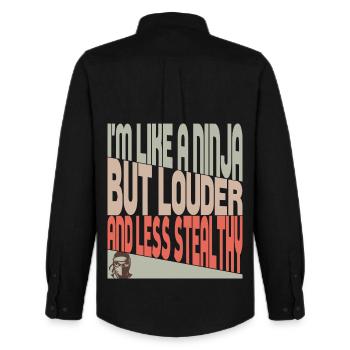 Like a ninja - Men's Oxford Shirt by Stanley/Stella - black - Back - AI Model Male 185 dark (185cm)