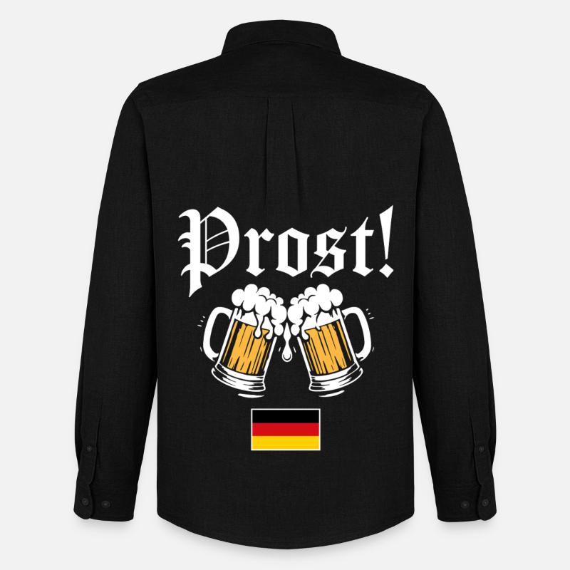 Prost! - Männer Oxford Hemd von Stanley/Stella - Schwarz