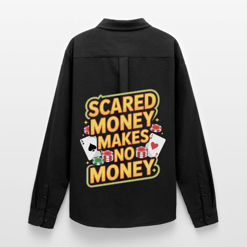 Non fa soldi gioco d'azzardo casino giocatore d'azzardo Stanley/Stella Camicia Oxford uomo