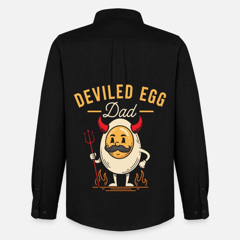 Deviled Egg Dad Thanskgiving Dinner - Men's Oxford Shirt by Stanley/Stella - black