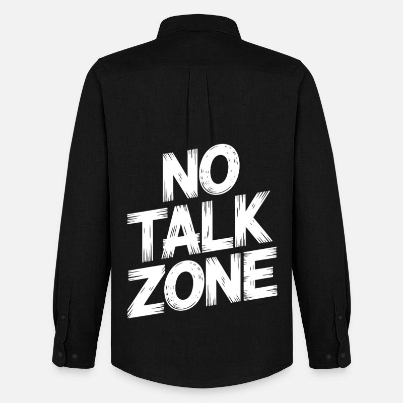 No Talk Zone - Männer Oxford Hemd von Stanley/Stella - Schwarz