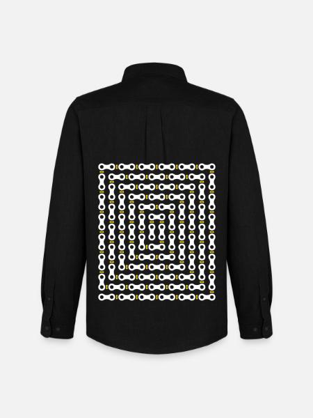 Bicycle Chain Pattern - Men's Oxford Shirt by Stanley/Stella - black