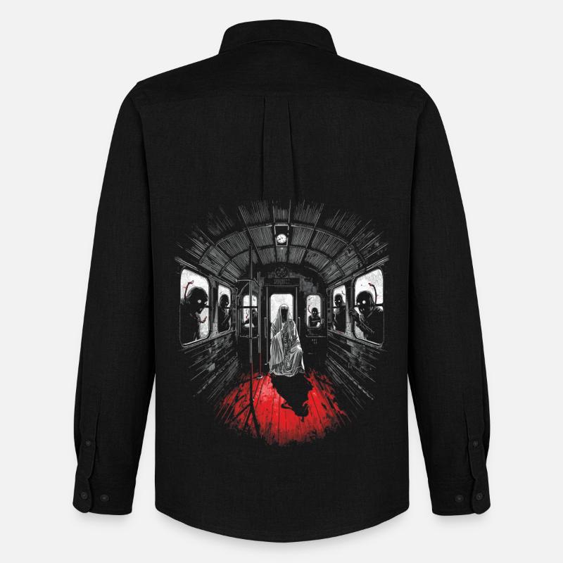 Midnight passenger – Ghost train - Männer Oxford Hemd von Stanley/Stella - Schwarz