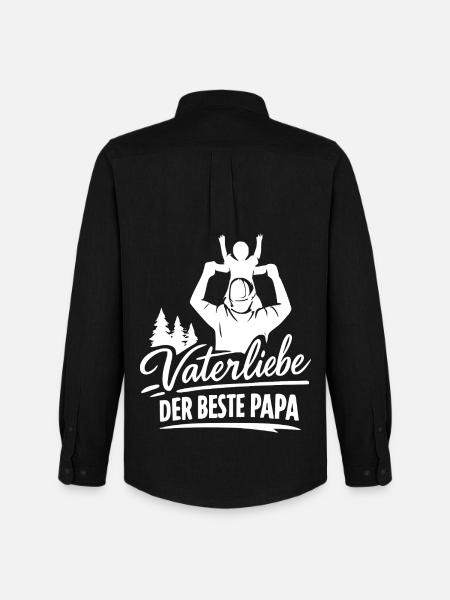 Vaterliebe: Der Beste Papa - Männer Oxford Hemd von Stanley/Stella - Schwarz