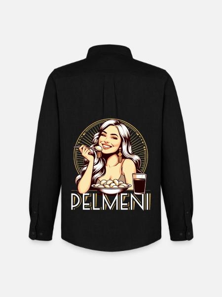 Pelmeni Yummy Gift - Men's Oxford Shirt by Stanley/Stella - black