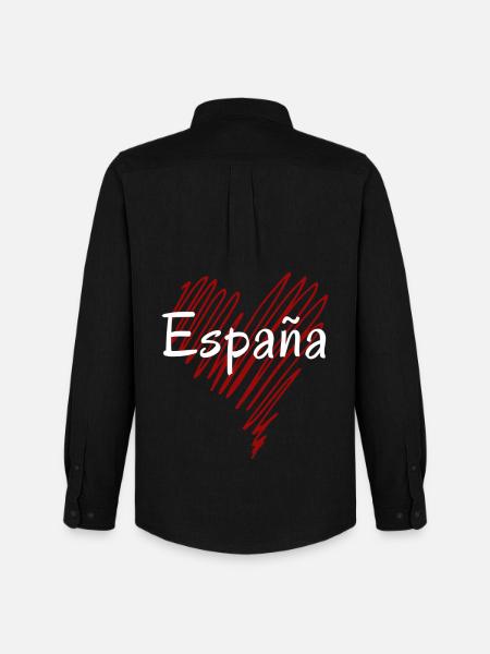 I love Spain, Spanish pride - Men's Oxford Shirt by Stanley/Stella - black