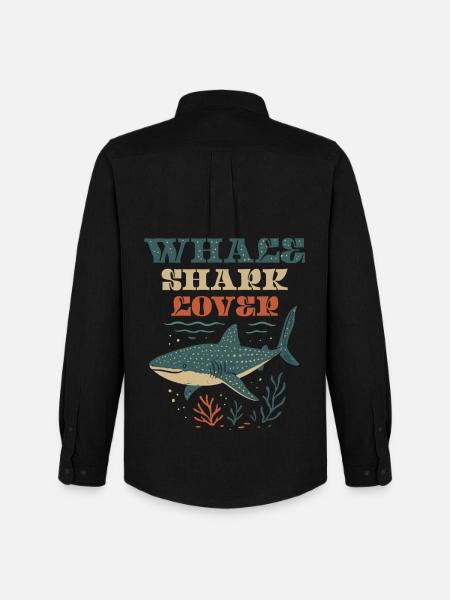 Whale Shark Lover - Men's Oxford Shirt by Stanley/Stella - black