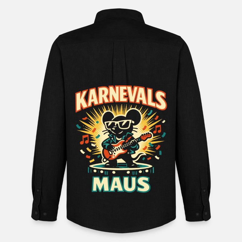 Karneval Mouse Rock Köln Geschenk Süß - Männer Oxford Hemd von Stanley/Stella - Schwarz