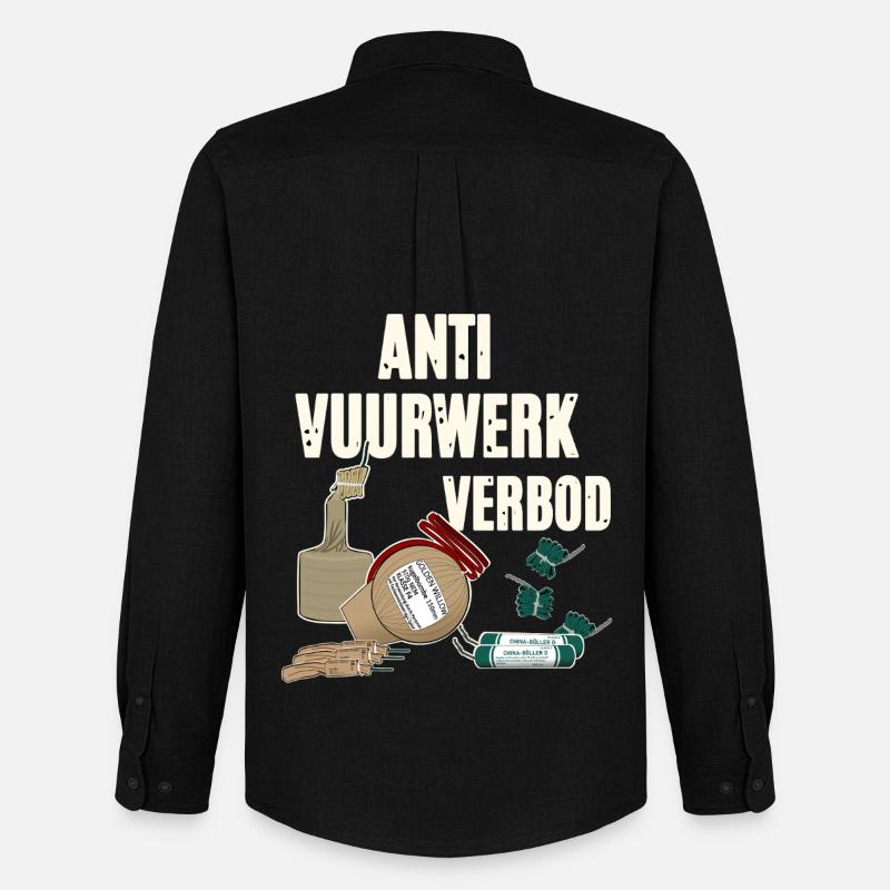 Vuurwerk Pyro - Männer Oxford Hemd von Stanley/Stella - Schwarz