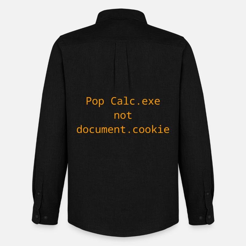 Vulnerability Exploit t-shirt - Calc.exe - XSS - Männer Oxford Hemd von Stanley/Stella - Schwarz