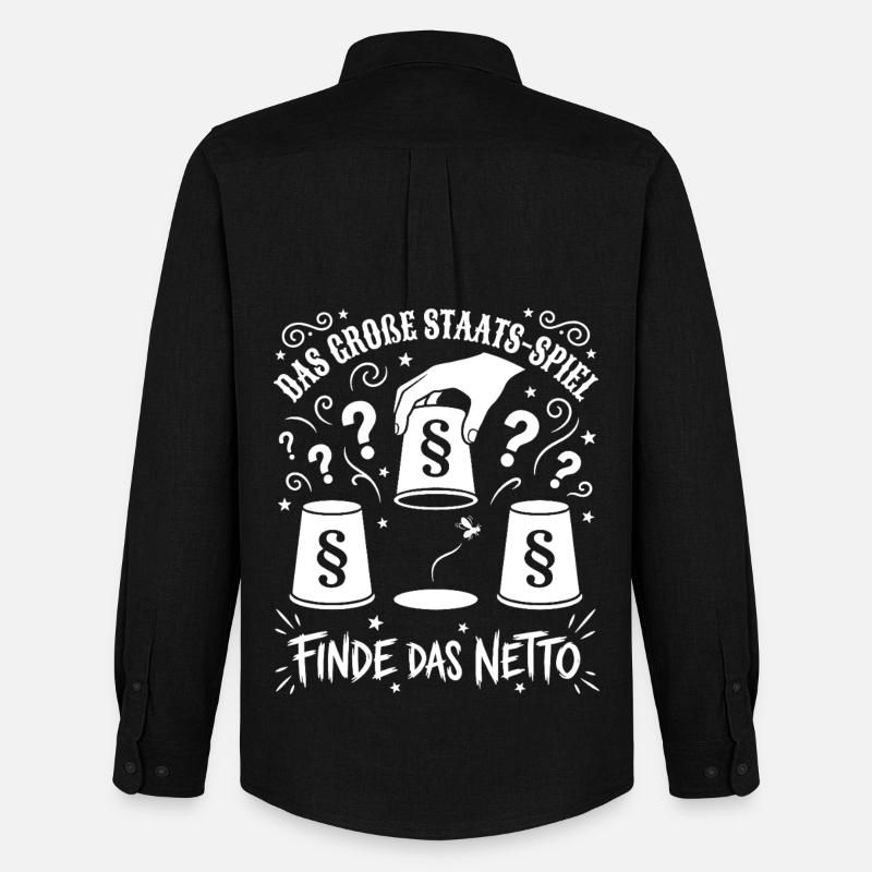 Das Große Staats Spiel - Männer Oxford Hemd von Stanley/Stella - Schwarz