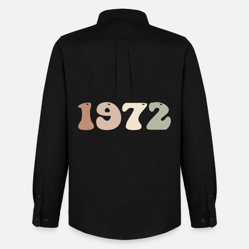 1972 - Männer Oxford Hemd von Stanley/Stella - Schwarz