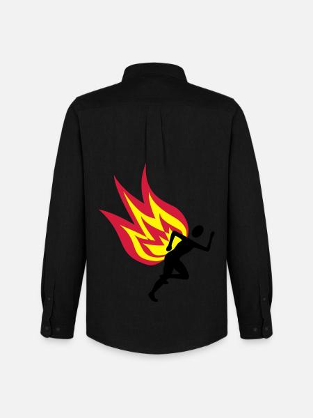 Feu de Jogger - Chemise Oxford homme Stanley/Stella - noir